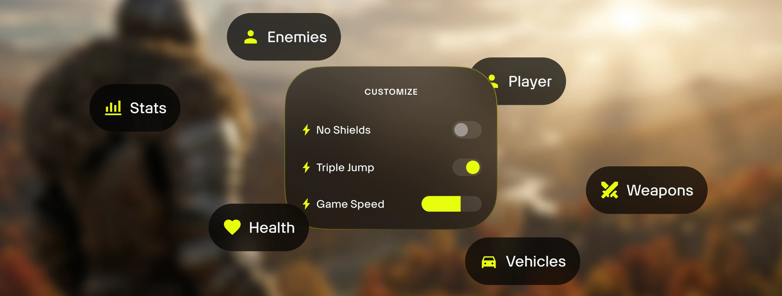 User customizing their game experience with Wand