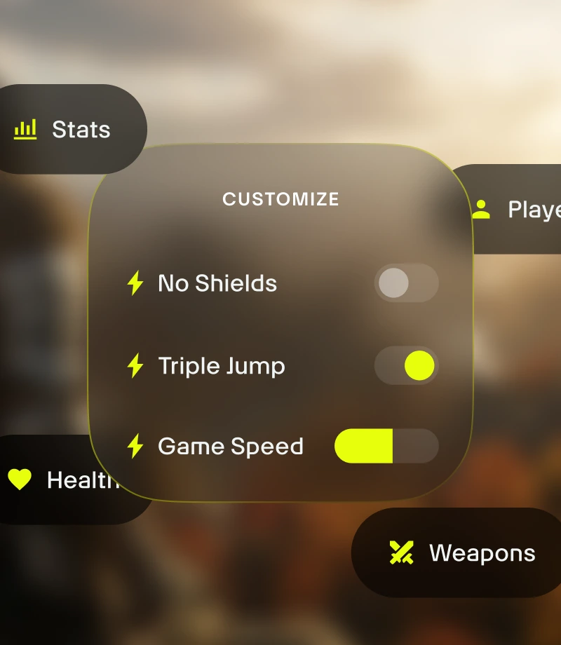 User customizing their game