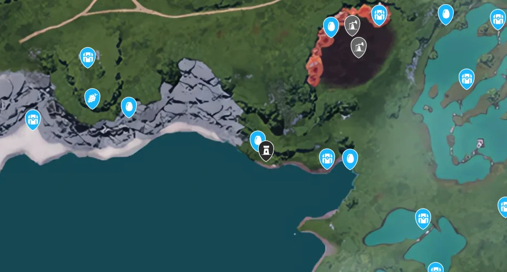 User interacting with 'teleport' on a game map